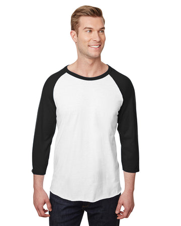 JERZEES 560RR Premium Blend Ringspun Three-Quarter Sleeve Raglan Baseball T-Shirt